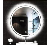 DEENZ Round Bathroom Led Mirror Lights Illuminated Demister Pad Antifog Touch Home Décor Luxury Design 2 (50x50 cm)