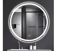 DEENZ Round Bathroom Led Mirror Lights Illuminated Demister Pad Antifog Touch Home Décor Luxury Design 2 (40x40 cm)