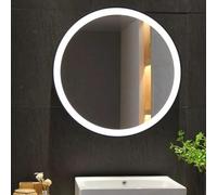 DEENZ Round Bathroom Led Mirror Lights Illuminated Demister Pad Antifog Touch Home Decor Luxury Design 1 (40x40 cm)