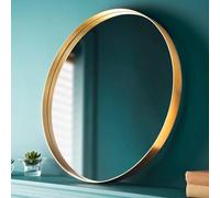 DEENZ Round Mirror 60Cm Gold Deep Aluminium Frame Wall Mounted MirrorBathroom Living Room A Must Have Mirror Very Good Size