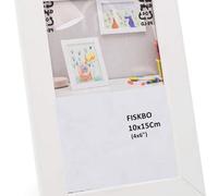 Deenz Set Of 2 Fiskbo 10X15Cm Picture Frames Wooden Photo Frame Classic Home Quality Modern Style 4X6 (White)