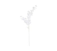 Deenz Set Of 2 Stems Metallic Silk Leaves Eucalyptus Spray Coated In Plastic Artificial Plant Rustic Centrepiece White 90X20X8 Cm