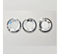 DEENZ Set Of 3 Silver Style Art Decor Round Wall Mounted Mirror Home Décor 25Cm