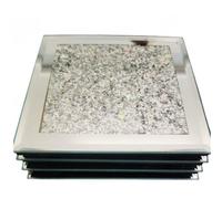 DEENZ Set Of 4 Coasters Crystal Sparkle Rainbow Colors Glitter Mirrored