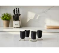 Deenz Set Of 4 Feet For Universal Fit Hob Cover Plate Black Anti-Slip Grip Round Replacement Legs All Types Of Cookers Support 5Cm