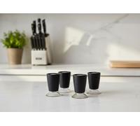 DEENZ Set of 4 Feet for Universal Hob Cover Anti-Slip Grip Replacement Legs All Types of Cookers Round Worktop Saver Support Kitchen Gadget Cutting Board Protector Perfect Stability 5 X 3 Cm (Black)