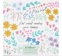 Deenz Set Of 6 Wildflower Placemats White Stylish Set With Beautiful Design Perfect For Everyday Use