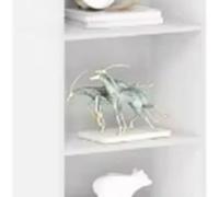 Deenz Shelf Book White Open Luder Tier Wooden Shelving Bookcase Storage Shelf Unit Cube Style 30.5X24X132 Cm (Dez511)