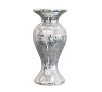 DEENZ Silver Ceramic Mirrored Pot Vase
