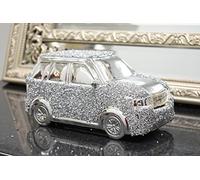 Deenz Silver Crystal Crushed Diamond Motor Car Handmade R R Car Ornament Glitter Gift