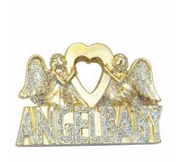 Deenz Silver Diamond Ceramic Crushed Angel Baby With Wings Ornament Home Décortion Bedroom Living Room ( Gold )