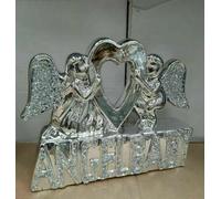 DEENZ Silver Diamond Ceramic Crushed Angel Baby With Wings Ornament Home Décortion Bedroom Living Room (Silver)