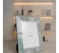Deenz Silver Glitter Glass Photo Frame A4 Silver Strips Sparking Picture Frame (Straight Lines) (A4)