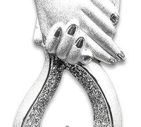 Deenz Silver Heart Hands Sparkle Bling Ornament Lovely Display Statue Decor