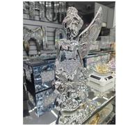 DEENZ Silver Luxury Sitting Angel Lady Wings Decor Ornament Gypsy 25Cm