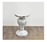DEENZ Silver Side Table Crushed Diamond Glitter Mirrored End Table F064