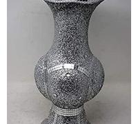 Deenz Silver Sparkle Ornament Diamond Crushed Mirrored Flower Pot Floral Design Embossed 40 Cm