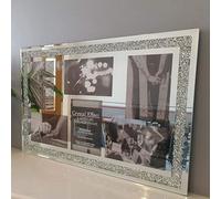 Deenz Silver Sparkle Photo Frame Multi Aperture Picture Photo Frame For 6 Photos (50Cmx34Cm)