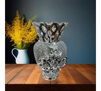 DEENZ Silver Vase For Flowers Handmade Style Glitter Vase Decorative (20Cm)