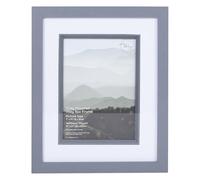DEENZ Slate Grey Mounted Box 7 X 5 Inches Photo Frame Inlay Design Single Picture Precious Moments Display Glass Cover Wall Hanging & Free Standing Image Holder Home Shelf Decor 27.5 X 22.5 X 2.5 Cm