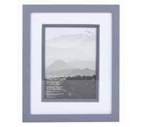 Deenz Slate Grey Wall Mounted Box 7 X 5 Inches Photo Frame Inlay Design Single Picture Precious Moment Display Glass Cover 27X22Cm