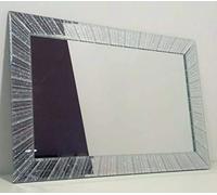 DEENZ Sparkle glitter Mirror Bedroom Bathroom Hallway Silver 60x40cm Best Gift