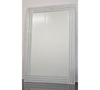 DEENZ Sparkle Silver Triple Edge Glitter Strips Border & Mirror Border Wall Mirror Frame Glass Living Room Lounge 40X60Cm