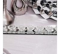 Deenz Sparkly Crushed Crystal Mirrored Glass Diamond 7 Seven Tealight Candle Holder H 4.50 X W 56 X D 8 Cm
