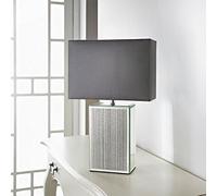 DEENZ Square Glitter Mirror Table Lamp Modern Sparkle Home Decor Ideal for Living Rooms and Bedrooms (Grey)