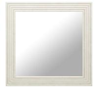 Deenz Square Shape Bold Frame Wall Hanging Mirror Bedroom, Hallway & Living Room Decor Clear Glass Reflection Easy Mounted Natural