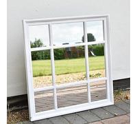 DEENZ Square White Window Style Box Wall Mirror 61X61