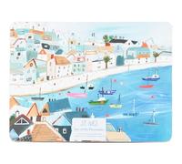 DEENZ St Ives Set of Cork-Backed Coasters & Placemats with Sealed Edges Stylish, Trendy Design for Everyday Use Beautifully Printed for a Modern Touch (6x Placemats)