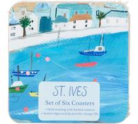 DEENZ St Ives Set of Cork-Backed Coasters & Placemats with Sealed Edges Stylish, Trendy Design for Everyday Use Beautifully Printed for a Modern Touch (6x Coasters)