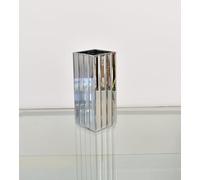 Deenz Strip Mirrored Vase For Small Bouquets Of Fresh Roses Flowers Square Design Glass Waterproof For Real Plants 10X10X25Cm Home Decor