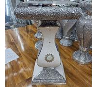 Deenz Style End Table Style 59 Large 40X60Cm Crushed Diamond Crystal Sparkly Silver White Home Décor Living Room