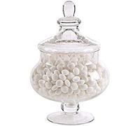 DEENZ Stylish 25/30CM DECORATIVE GLASS JAR WEDDING TABLE CENTRE PIECE SWEETS CHOCOLATE JAR (25cm)