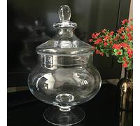 DEENZ Stylish 25CM DECORATIVE GLASS JAR WEDDING TABLE CENTRE PIECE SWEETS CHOCOLATE JAR