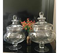 DEENZ Stylish 30CM DECORATIVE GLASS JAR WEDDING TABLE CENTRE PIECE SWEETS CHOCOLATE JAR