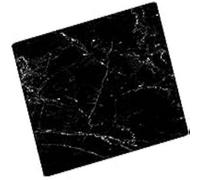 Deenz Tempered Glass Rectangular Worktop Saver Marble Crack Effect Cutting Mat 5mm Black Surface Chopping Board 50 X 40 Cm