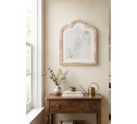 DEENZ The Classic Arched Top Wooden Wall Mounted Single Picture Frame Natural 10 X 8 '' Standing Portrait Photo Display Home Decor Gift Idea 34.5x29.4x1.5Cm