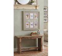 Deenz The Muted Beige 6 Multi-Aperture Mdf Wall Hanging 4X6 Inch Photo Frame 'this Is Us' Text Beaded Design Home Gallery 48X43Cm