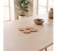 Deenz The Stylish Pack Of 4 Round Cork Coasters Kitchen Dining Surface Protect Setting Natural Rustic Brown Touch Décor 10X1.6Cm D