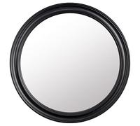 DEENZ Traditional Bold Round Mirror Stylish Statement And Brighten Piece Timeless Decoration For The Home Open Up Space Framed Border Classic Enhancing Indoor Design 50 X 50 Cm Approx (BLACK)