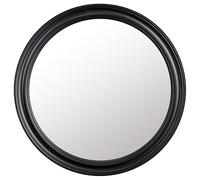 DEENZ Traditional Bold Round Mirror Stylish Statement And Brighten Piece Timeless Decoration For The Home Open Up Space Framed Border Classic Enhancing Indoor Design 50 X 50 Cm Approx (BLACK)