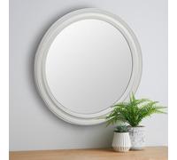 DEENZ Traditional Bold Round Mirror Stylish Statement And Brighten Piece Timeless Decoration For The Home Open Up Space Framed Border Classic Enhancing Indoor Design 50 X 50 Cm Approx (GREY)