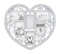 DEENZ Vintage Grey Heart 6 Multi Aperture Frame Collage Photos Large Multi Picture Frame Decor Memories For Bedroom Kitchen Dining