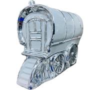DEENZ Wagon Original Gypsy Caravan White Silver Ornament Beautiful Decorative Sculpture Shelves 24X18Cm Home Decor