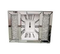 DEENZ Wall Clock Roman Numbers Diamante Mirror