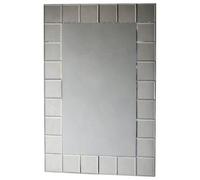 DEENZ Wall Mirror Bevelled Blocks Edge Simple Stylish Design
