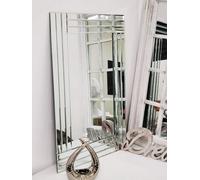 DEENZ Wall Mirror Bevelled Triple Edge Mirror Strips Frameless Elegant 60X80Cm